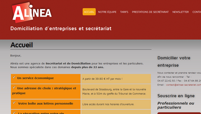 Domiciliation en ligne Alinea Montpellier